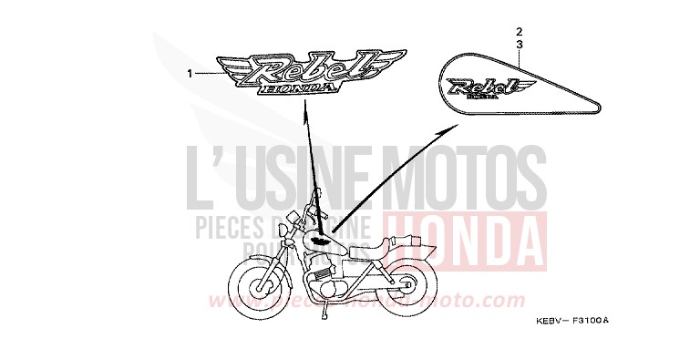 MARK for CA125 REBEL BEAK YELLOW (Y132) from 1998